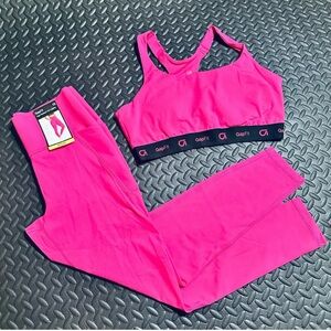GapFit Women’s Pink Sports Bra and Leggings Set